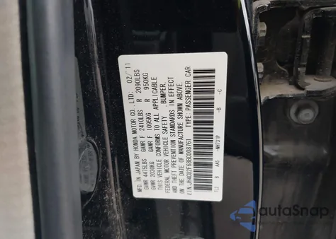 2011 Acura Tsx 2.4 z USA, uszkodzony, nr VIN JH4CU2F68BC008761